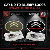 Projecteur Porte Citroën, Lot de 2, Plug and Play, Lentille Verre HD, C3 C4 C5 C6 Picasso Cactus DS3