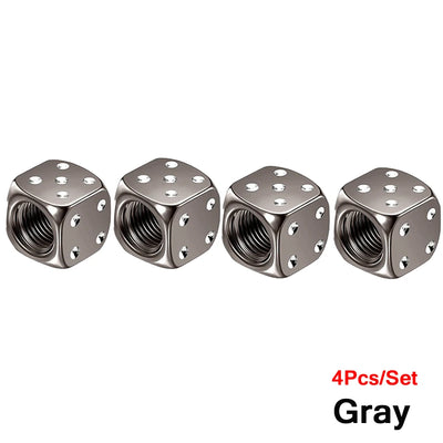 Bouchons de Valve Universels Dés Aluminium Anti-Poussière