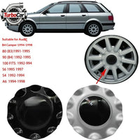 4 wheel hub center caps for Audi 80 90 100 Cabriolet B3 B4 A6 S4 S6, decorative and protective car wheel hub caps