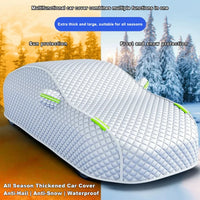 Bâche de Protection Voiture Matelassée Anti-Grêle Argent ou Noir SUV Berline