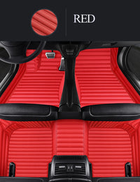 Tapis de Sol Cuir PU Rayé 5D Sur Mesure Volvo XC40 V60 V90 2016-2023 5 Places ou 1 Pièce