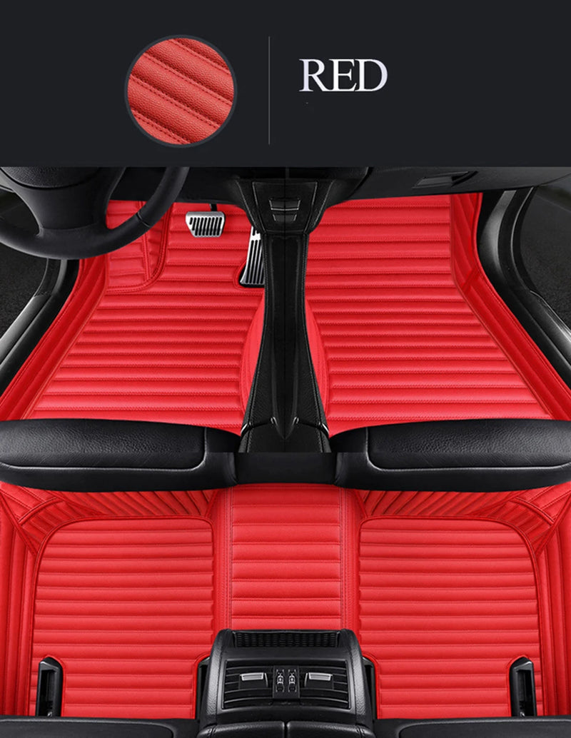 Tapis de Sol Cuir PU Rayé 5D Sur Mesure Volvo XC40 V60 V90 2016-2023 5 Places ou 1 Pièce