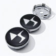 Cache-Moyeux DS DS3 DS5 60mm Noir et Argent