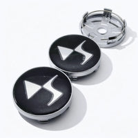 Cache-Moyeux DS DS3 DS5 60mm Noir et Argent