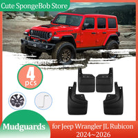 Garde-Boue Jeep Wrangler JL Rubicon 2024-2026 Bavettes 4 Pièces