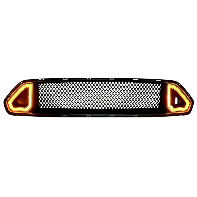 Calandre Ford Mustang 2018-2020 Maille Noire Style GT avec Éclairage LED Intégré