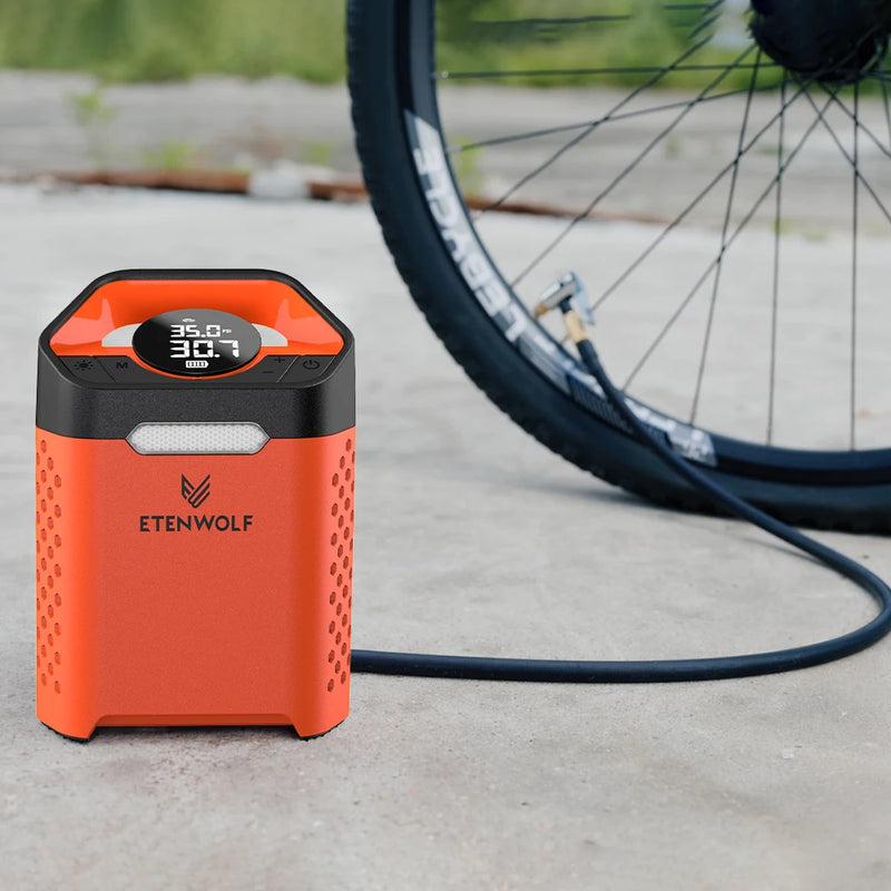 Gonfleur de Pneu ETENWOLF V3 160 PSI Compresseur Portable 7800 mAh