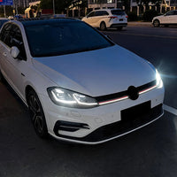 Calandre LED Volkswagen Golf 7.5 GTI 2017-2019 Nid d'Abeille Noir Brillant