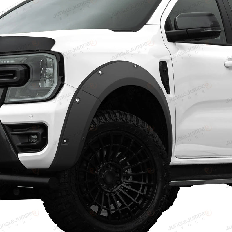 Élargisseurs d'Ailes 8 Pouces Ford Ranger T9 2022-2024 Wildtrak et Wildtrak X Style Rivets, Jeu de 4 Pièces