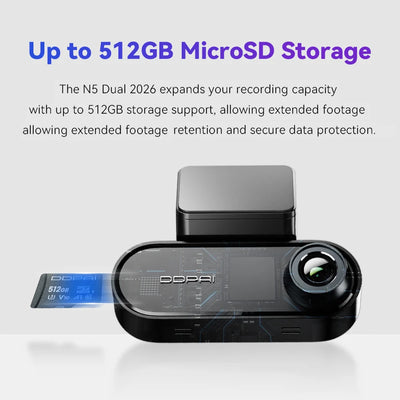Dashcam DDPAI N5 Dual 4K HDR Avant Arrière