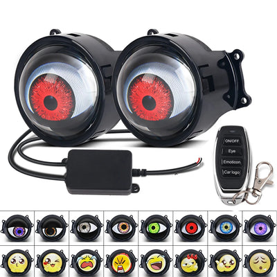Lentille de Projecteur LED Yeux du Diable Universelle Voiture