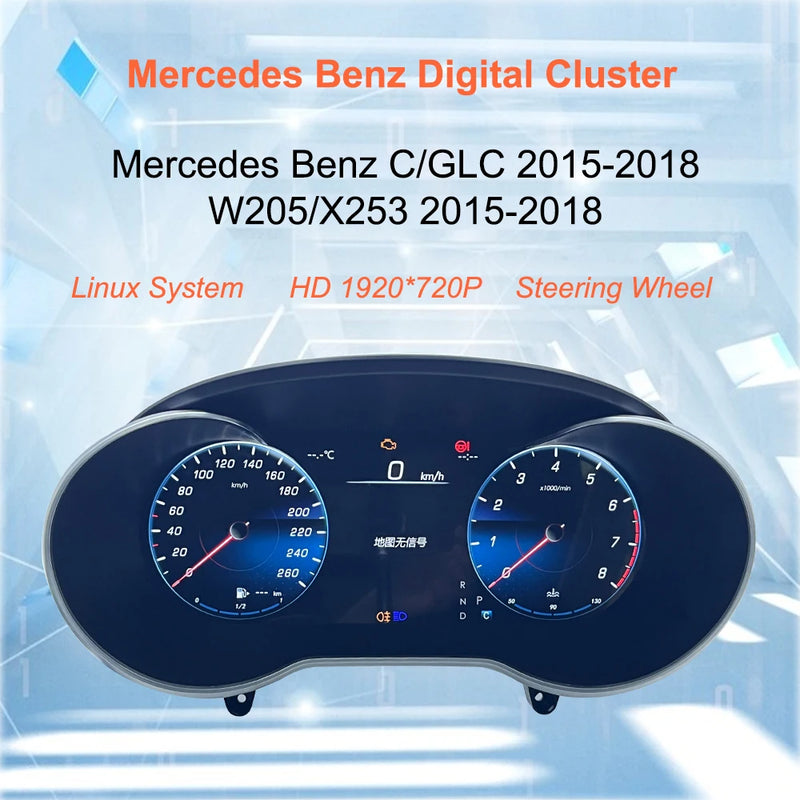 Tableau de Bord Numérique Mercedes Classe C GLC W205 W253 NTG 5.0 5.5