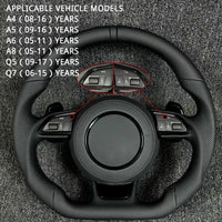 Volant Sport Fond Plat Audi A3 A4 A6 Q5 — vue de face