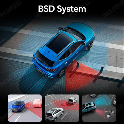 Dashcam Miroir OBDPEAK 11,26 Pouces 4K 4 Canaux