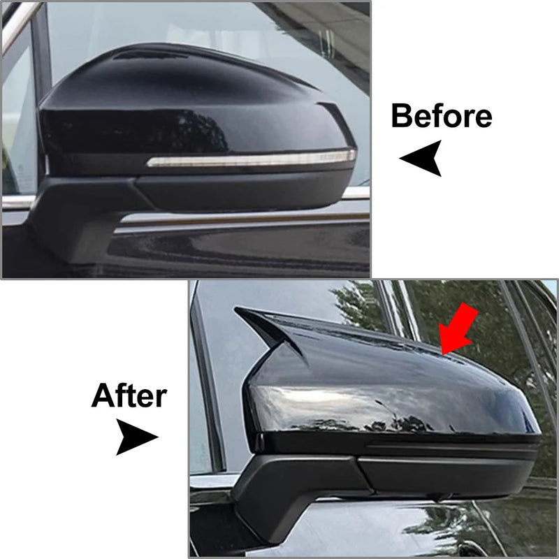 Coques de Rétroviseur VW T-Cross 2019-2023 Style Bec Noir Brillant 2GG857537 2GG857538, Paire