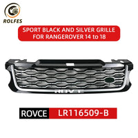 Calandre Range Rover Sport L494 2014-2017 Look 2018 Nid d'Abeille Noir Argent