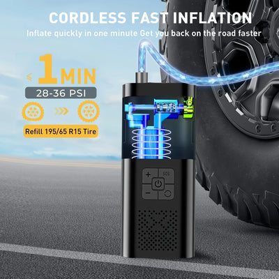 Gonfleur de Pneu Sans Fil 150 PSI Écran Numérique