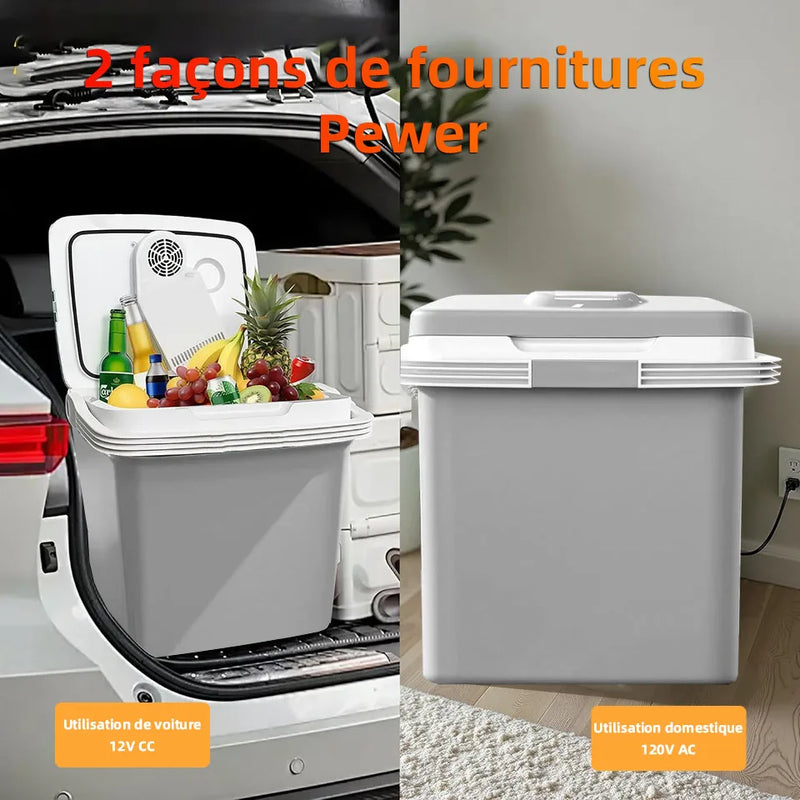 Glacière Électrique Voiture 24 L 12 V 220 V Froid et Chaud