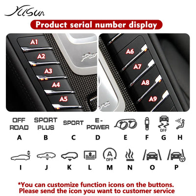 Bouton de Console Centrale Porsche Cayenne Panamera Macan 2010-2018