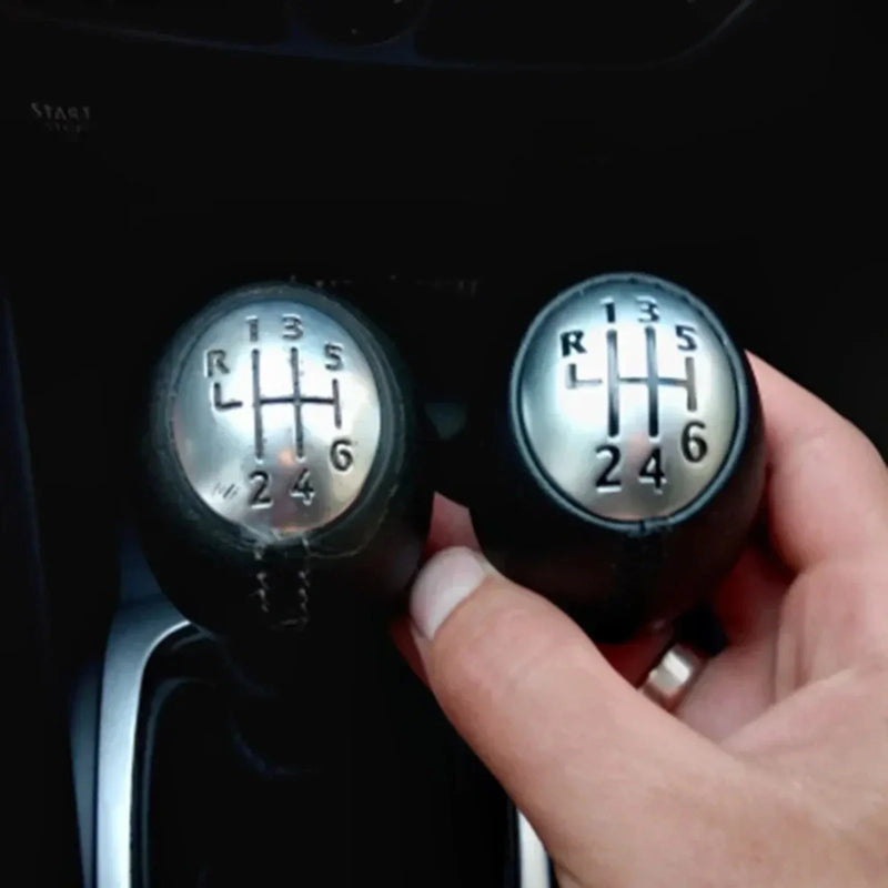 Pommeau de Vitesse Dacia Duster, Dokker et Lodgy Boîte Manuelle 6 Vitesses + R, Simili Cuir et Zinc