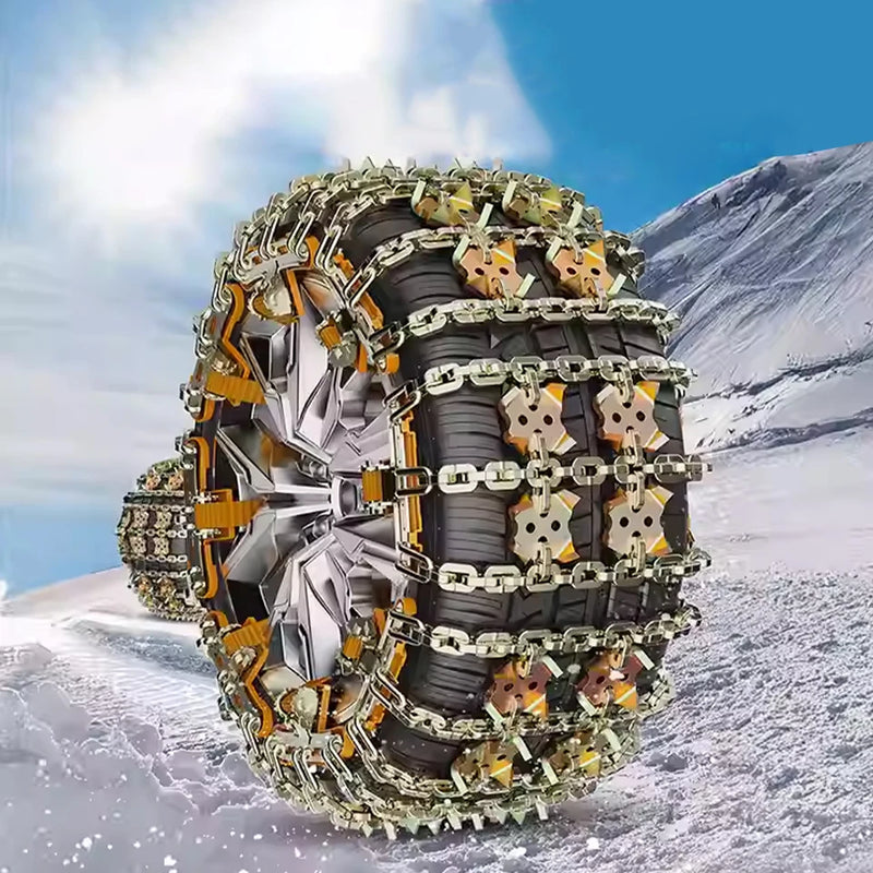 Chaînes à Neige Voiture Griffes d'Acier 175-265 mm Tendeur Automatique