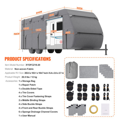 Bâche de Protection Camping-Car 4 Couches Imperméable