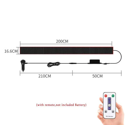 Panneau LED Yeux du Diable Flexible Voiture Télécommande