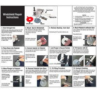Kit de Réparation Pare-Brise Professionnel avec Seringue Résine Fissures et Impacts en Étoile
