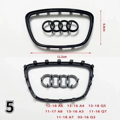 Logo Audi Autocollant 4 Anneaux Électroplaqué A3 A4 Q5