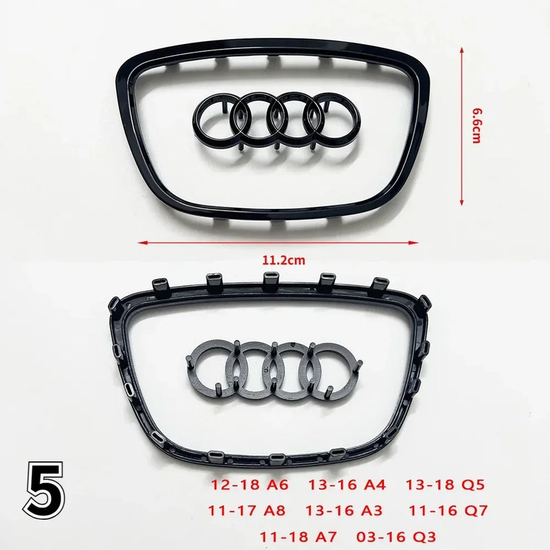Logo Audi Autocollant 4 Anneaux Électroplaqué A3 A4 Q5
