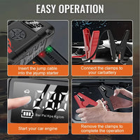Booster de Batterie Voiture 8000A avec Compresseur 200 PSI