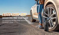 Gonfleur de Pneus Électrique Portable Carsun Rechargeable avec Écran Numérique pour Voiture, Vélo et Ballon