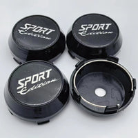 Cache-Moyeux Universels Édition Sport 60mm Noir Argent — détail du support