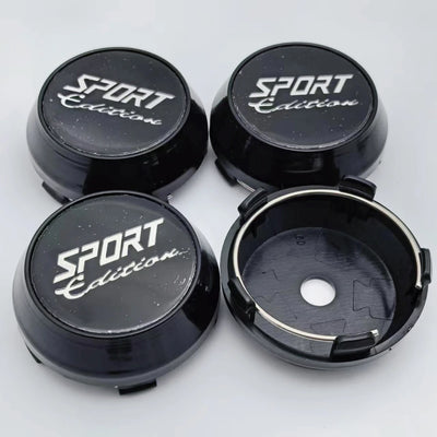 Cache-Moyeux Universels Édition Sport 60mm Noir Argent