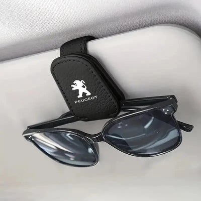 Clip Porte-Lunettes de Pare-Soleil Cuir Peugeot 206 308 3008