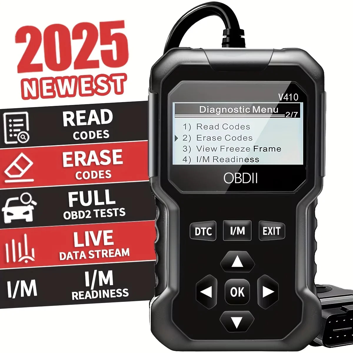 Lecteur de Code Défaut OBD2 V410 Voyant Moteur