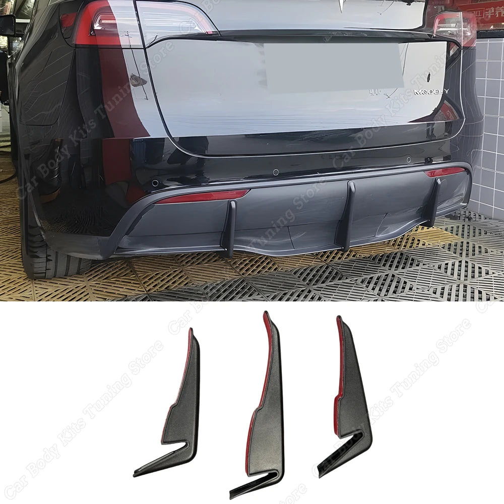 Diffuseur Pare-Chocs Arrière Noir Mat Tesla Model Y 2018-2024