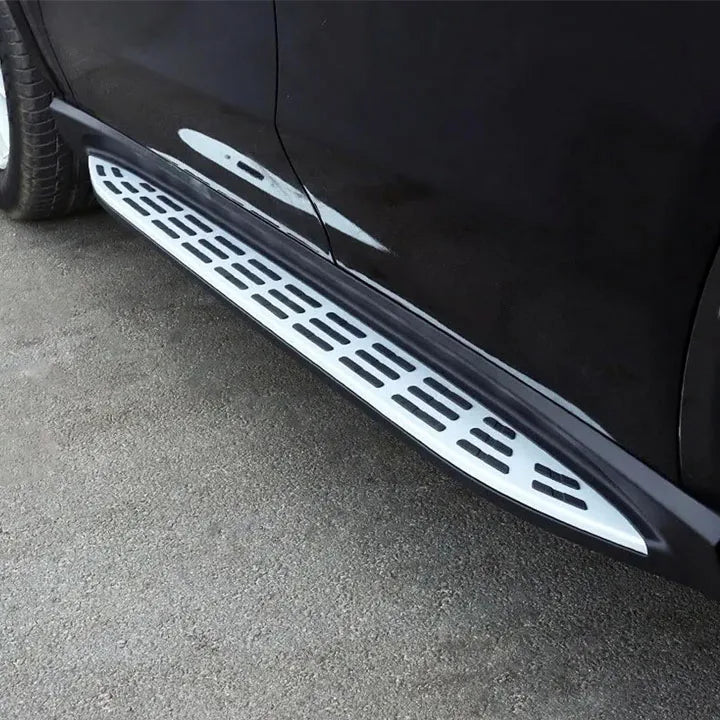 Marchepieds Fixes Mercedes GLE Coupé W167 2021-2026 Argent et Noir 2 Pièces