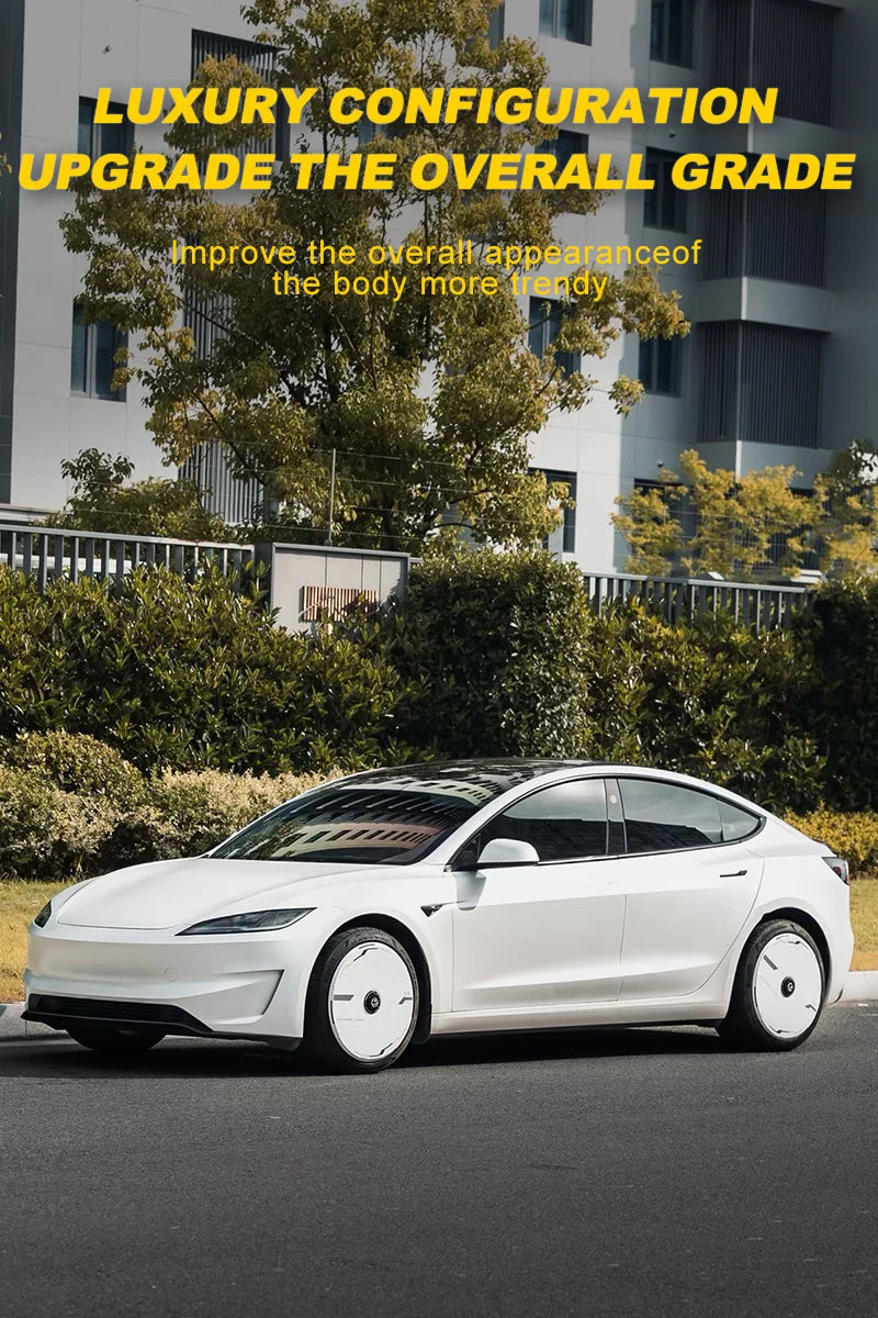 Enjoliveurs Complets Tesla Model 3 Y Highland Juniper 18 19 20 Pouces Lot de 4 Caches de Roues Noir ou Blanc