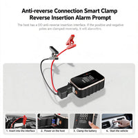 Booster de Batterie Voiture 600 A 10 000 mAh avec Compresseur 23 L/min
