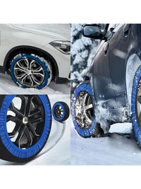 Chaussettes à Neige Voiture Bleues Antidérapantes Polyester SUV et Camionnette