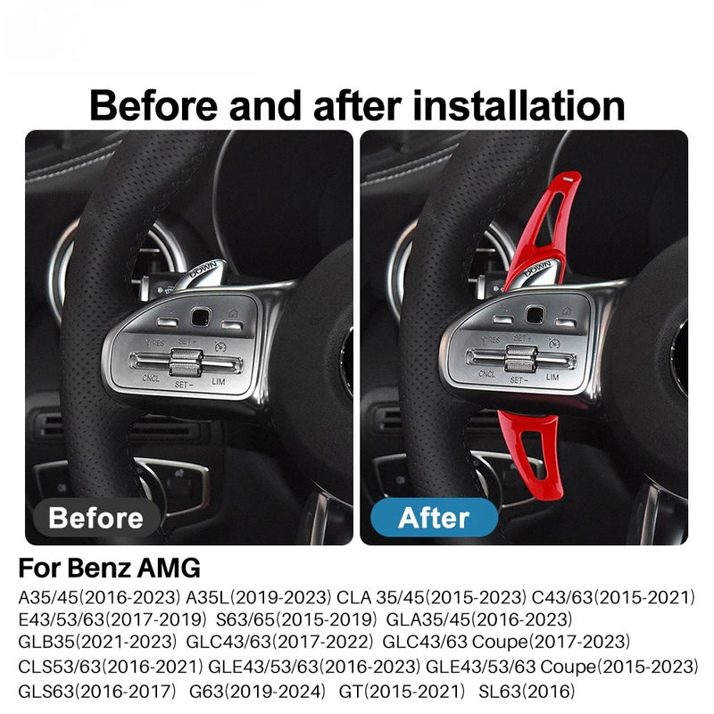 Palettes au Volant Mercedes AMG C63 E63 S63 G63 GLE GLC ABS