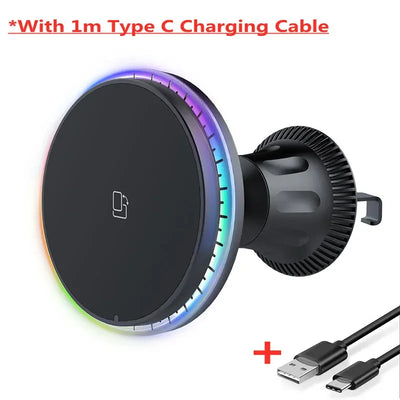 Support Téléphone Voiture Chargeur Induction Magnétique 15W