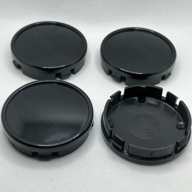 Cache-Moyeux Universels Vierges 64 mm Chromé ou Noir Lot de 4