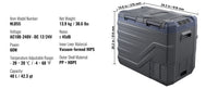 Réfrigérateur de Voiture Double Zone 25 à 40 L Congélateur Portable à Compresseur 12/24 V