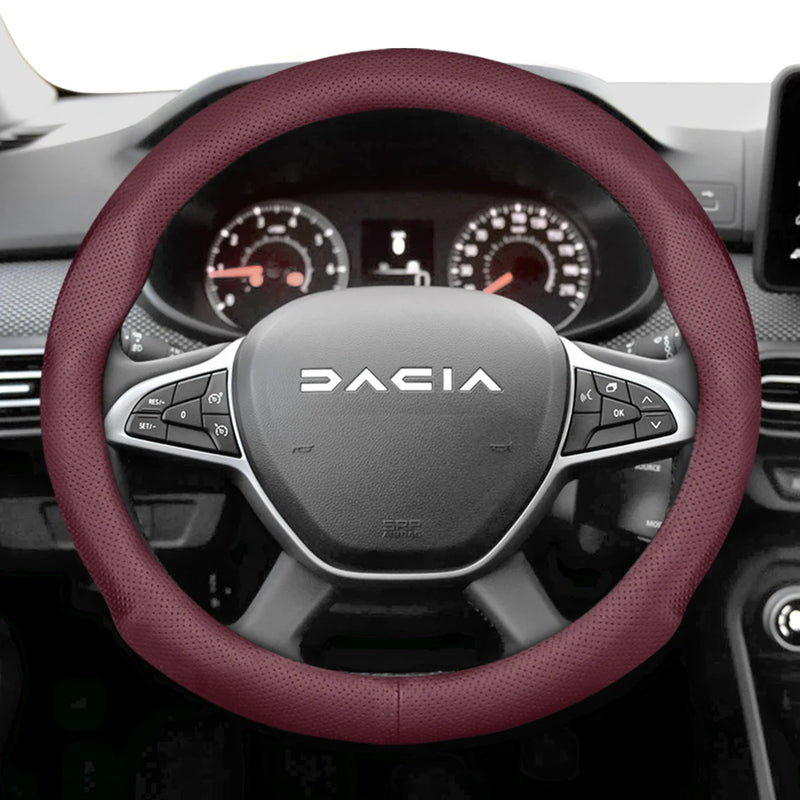 Housse de Volant en Cuir Respirant Ultra-Mince Dacia Sandero Stepway Duster Jogger Bigster Spring Logan
