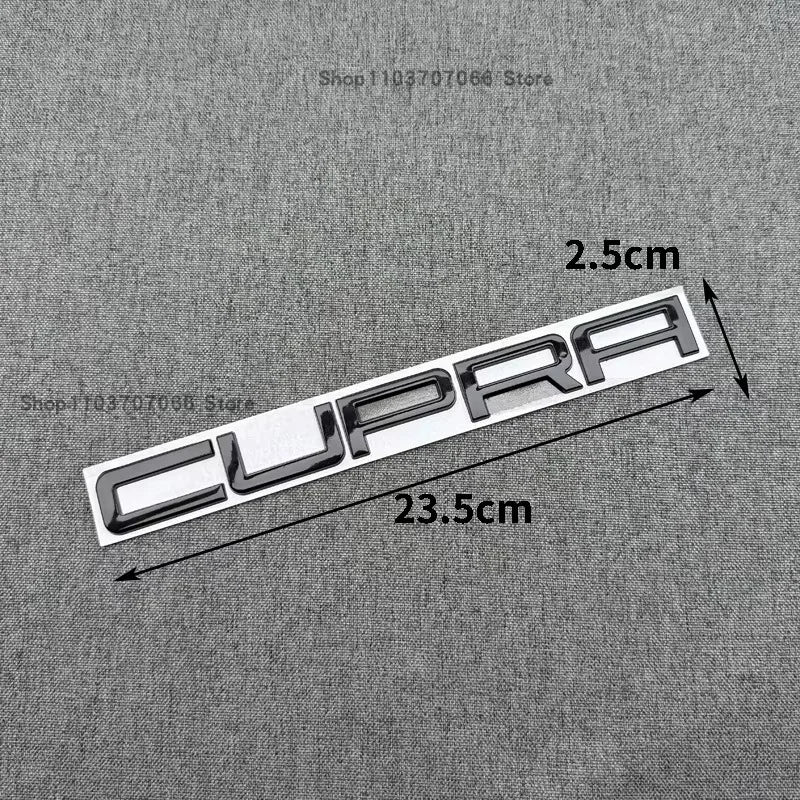 Lettres CUPRA 3D 23,5 cm, Emblème Adhésif pour Formentor, Leon, Born, Tavascan, Ateca, 5 Coloris
