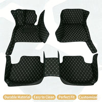 Tapis de Sol Renault Clio 5 2019-2026 Cuir Surpiqué Sur Mesure Jeu de 3 Pièces 33 Coloris