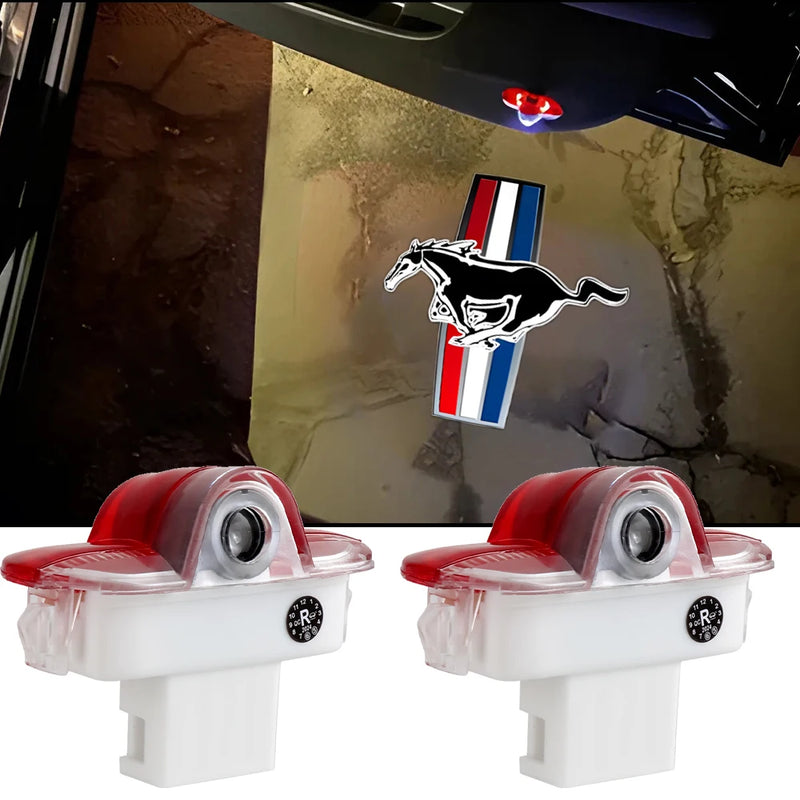 Projecteur de Porte LED Ford C-Max S-Max Focus Kuga Mustang Lumière de Bienvenue 2 Pièces 2007-2013