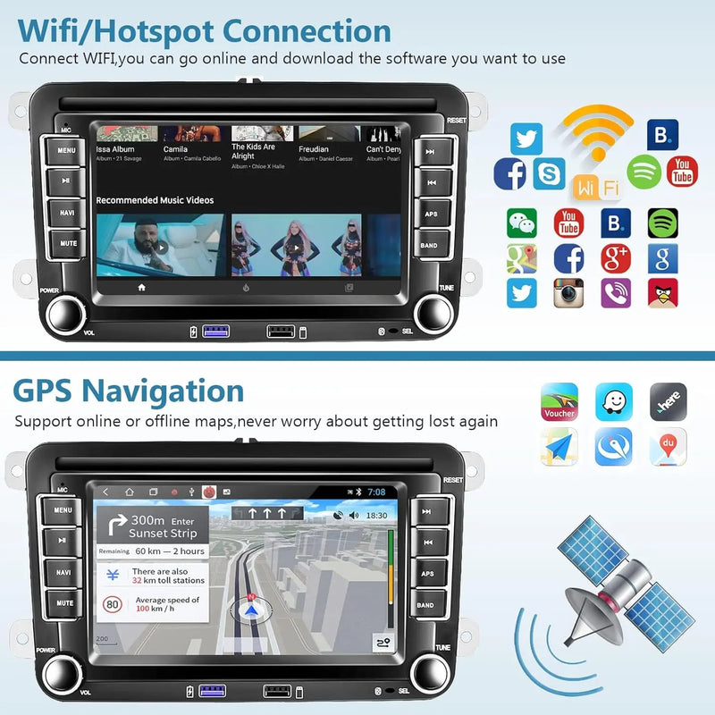 Autoradio Android Volkswagen Skoda Octavia — détail de finition
